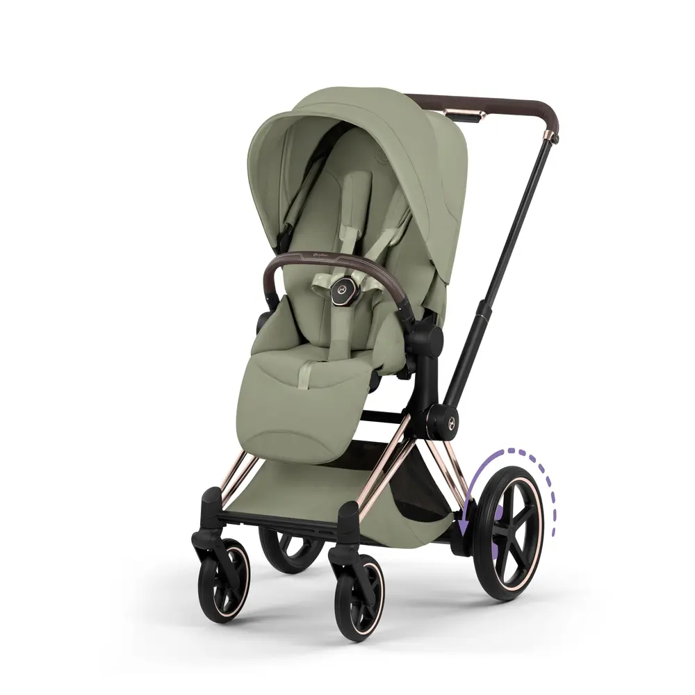 E Priam Klapvogn   Style   Sage Green Rosegold fra Cybex
