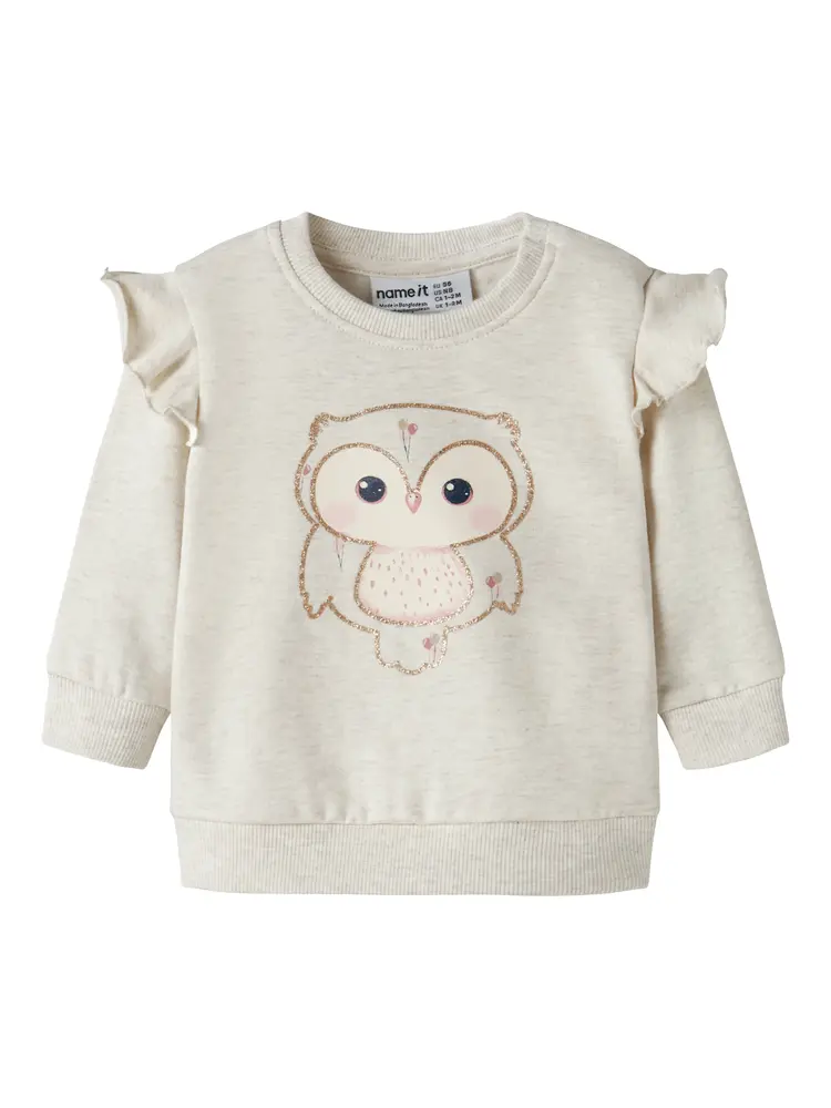 Nilda Sweatshirt   Peyote Melange   74 fra Name It