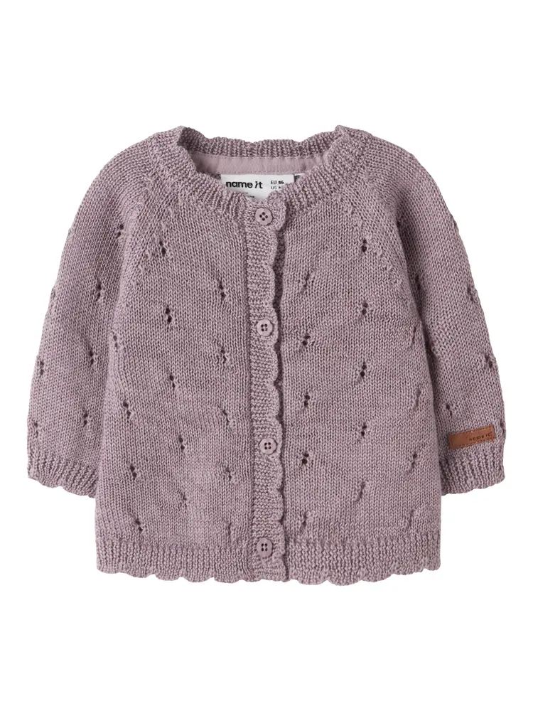 Wrilla Uld Cardigan   Toadstool   80 fra Name It