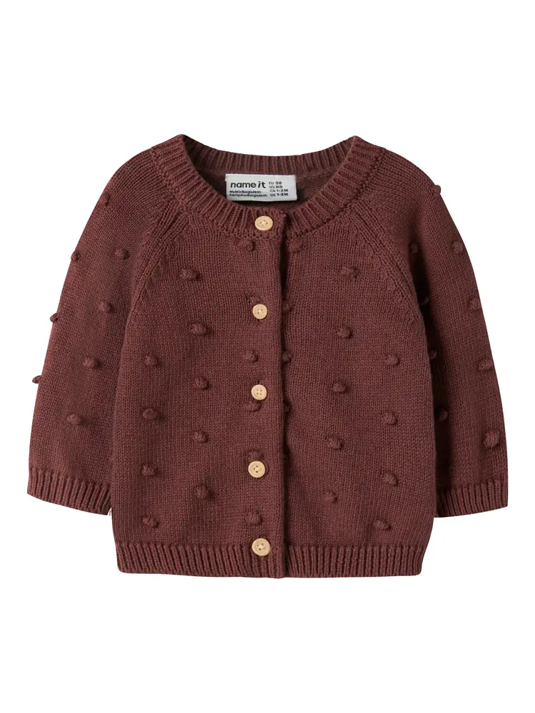 Nasha Cardigan Wild Ginger 80 fra Name It