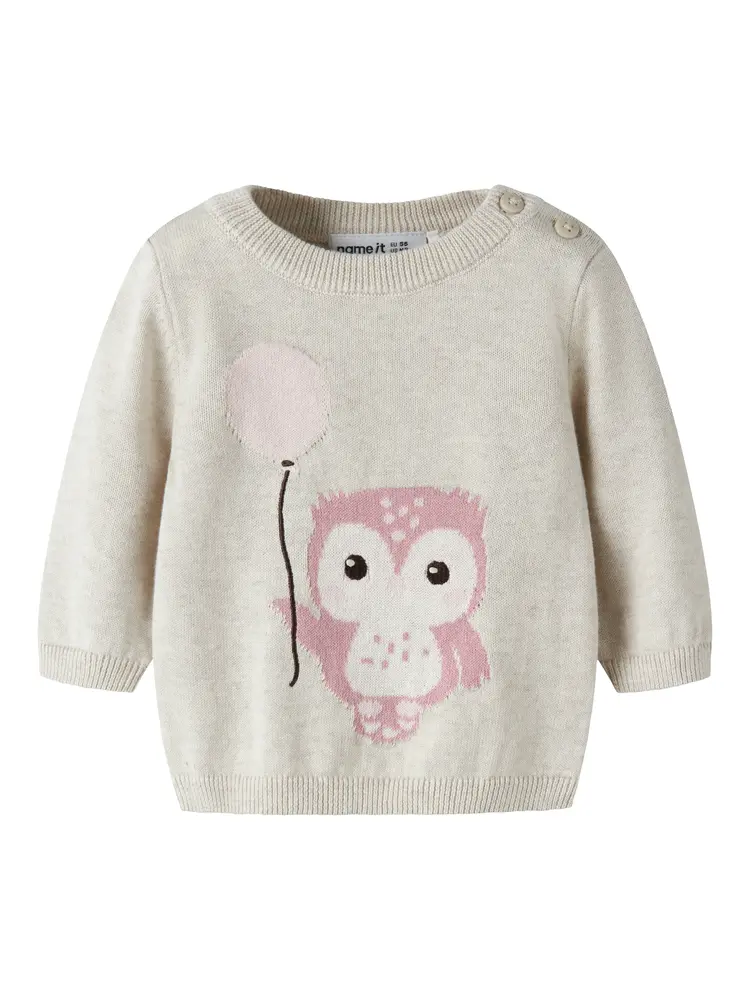 Ninette Sweater Peyote Melange 86 fra Name It