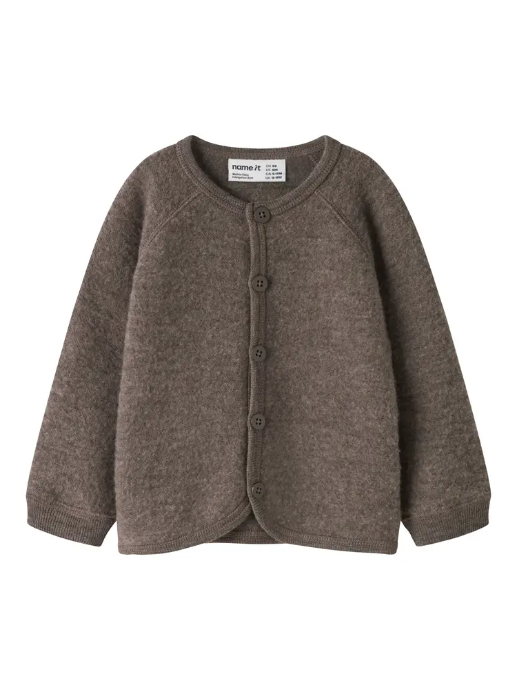 Wmino Uld Cardigan Morel 80 fra Name It