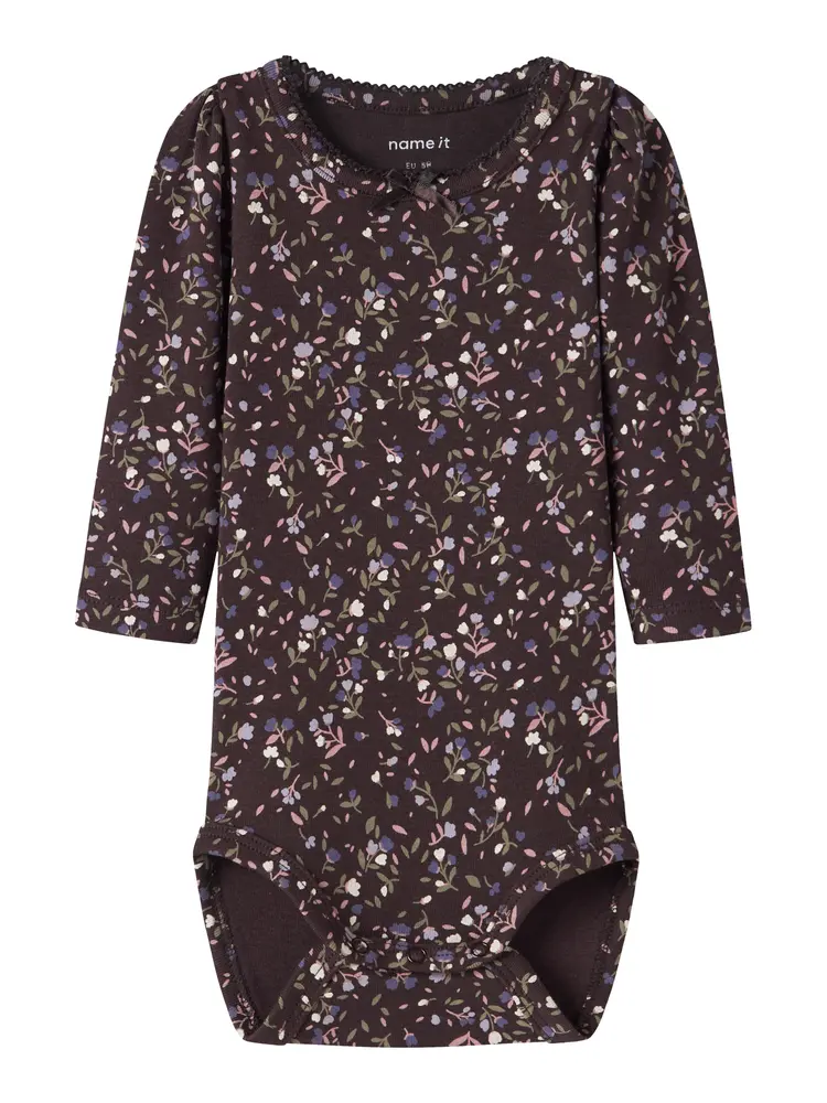 Oceana Langærmet Body   Chocolate Plum   62 fra Name It