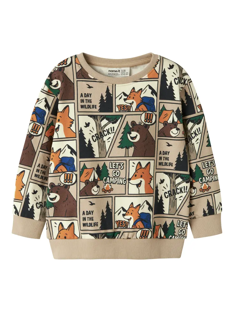 Oswaldy Sweatshirt Sesame 104 fra Name It