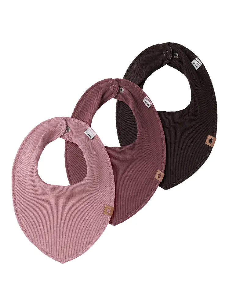 Yvette Rib Bib 3 Pak   Lilas   One Size fra Name It