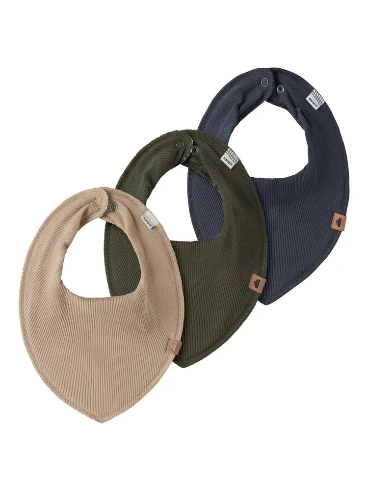 Yasim Rib Bib 3 Pak   Ombre Blue   One Size fra Name It