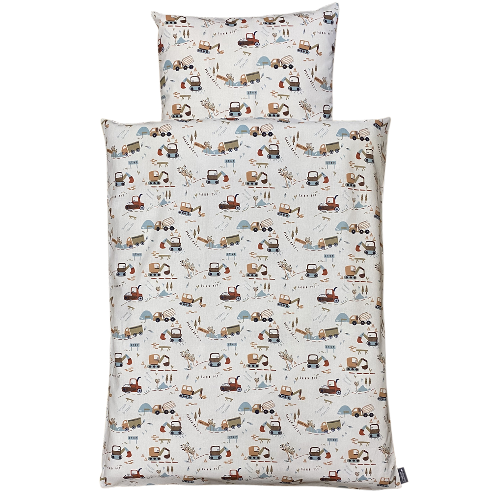 Nm Baby Sengelinned Dess. 1356 Beige M Arbejdsmaskiner fra Nørgaard Madsen