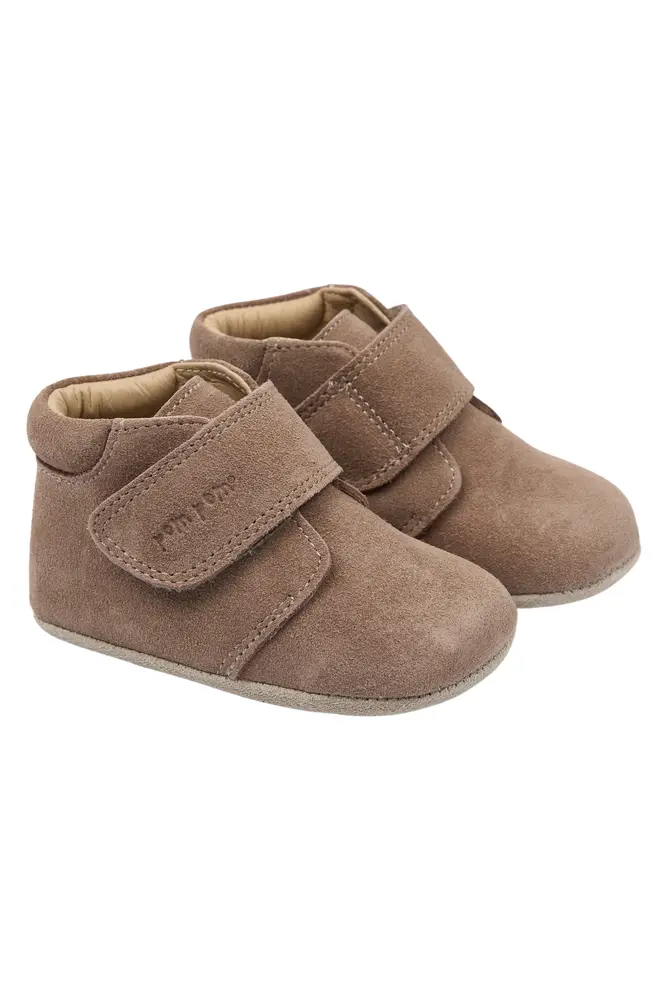 Prewalker Velcro Suede   Fossil Brown   26 fra Pompom