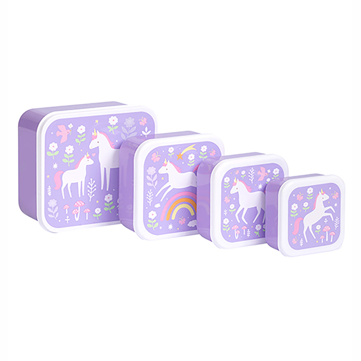 Lunch & Snack Box Set   Unicorn Dreams fra A Little Lovely Company