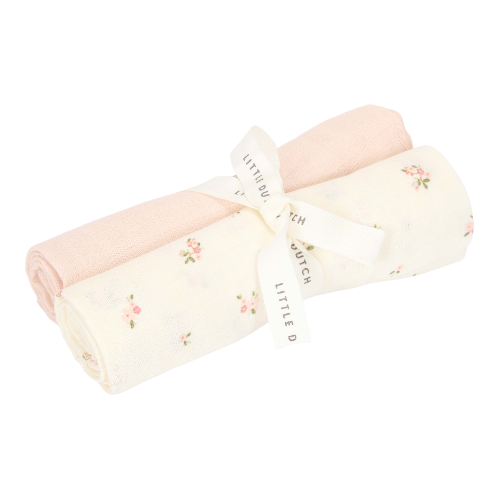 Stofbleer 2 Pak Muslin 70 X 70 Cm Fairy Blossom & Blossom fra Little Dutch