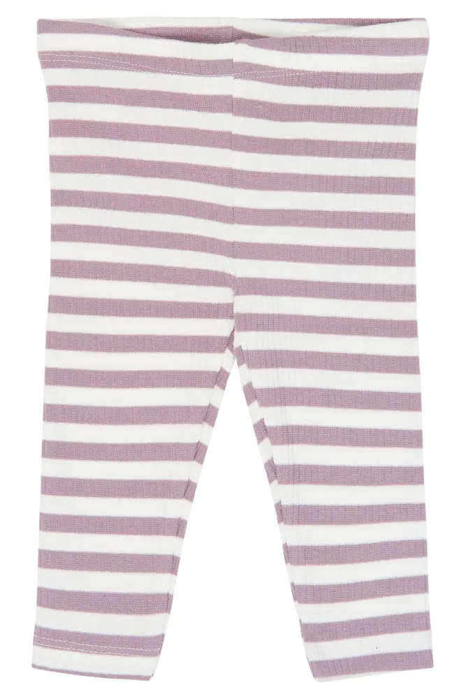 Fro Rib Leggings   Elderberry Gardenia Striped Tn   56 fra The New Siblings