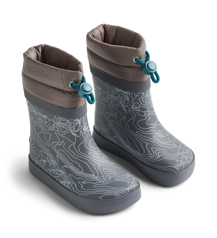 Arden Barefoot Termo Gummistøvle   Dark Reflective Map   31 fra Wheat