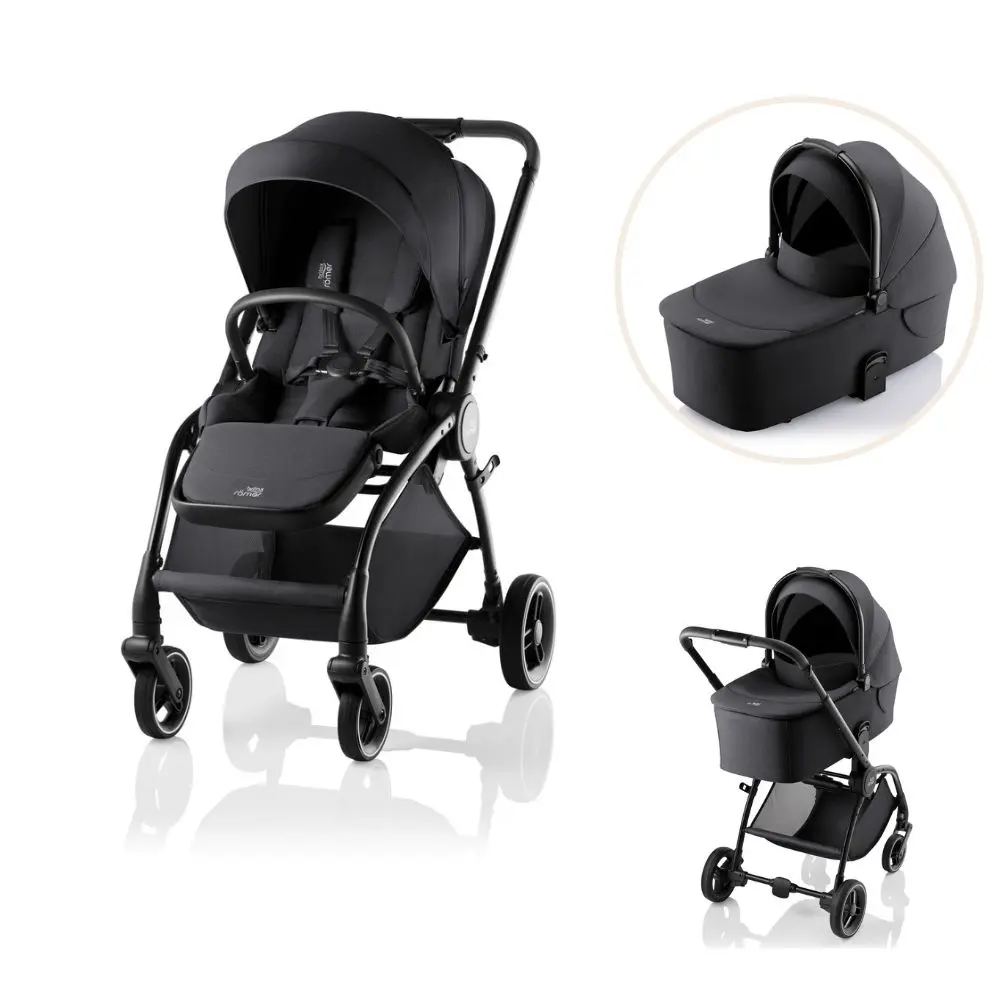 Rio Style Klapvogn Med Liggedel   Carbon Black fra Britax Römer