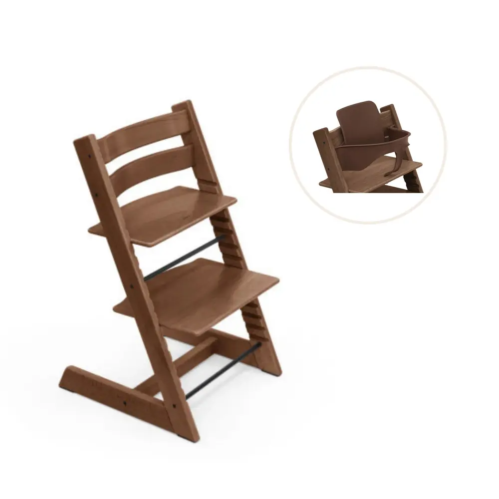 Tripp Trapp Højstol Bøg Inkl. Babysæt   Warm Brown fra Tripp Trappâ®