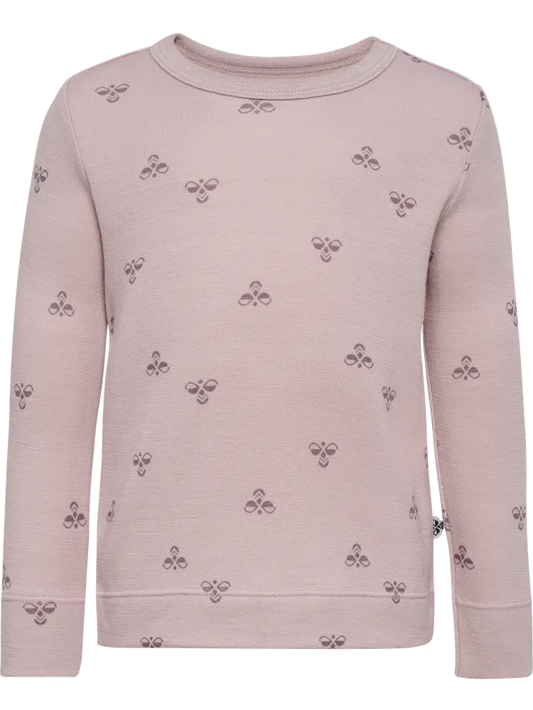 Uld Langærmet T Shirt Cloud Gray 98 fra Hummel