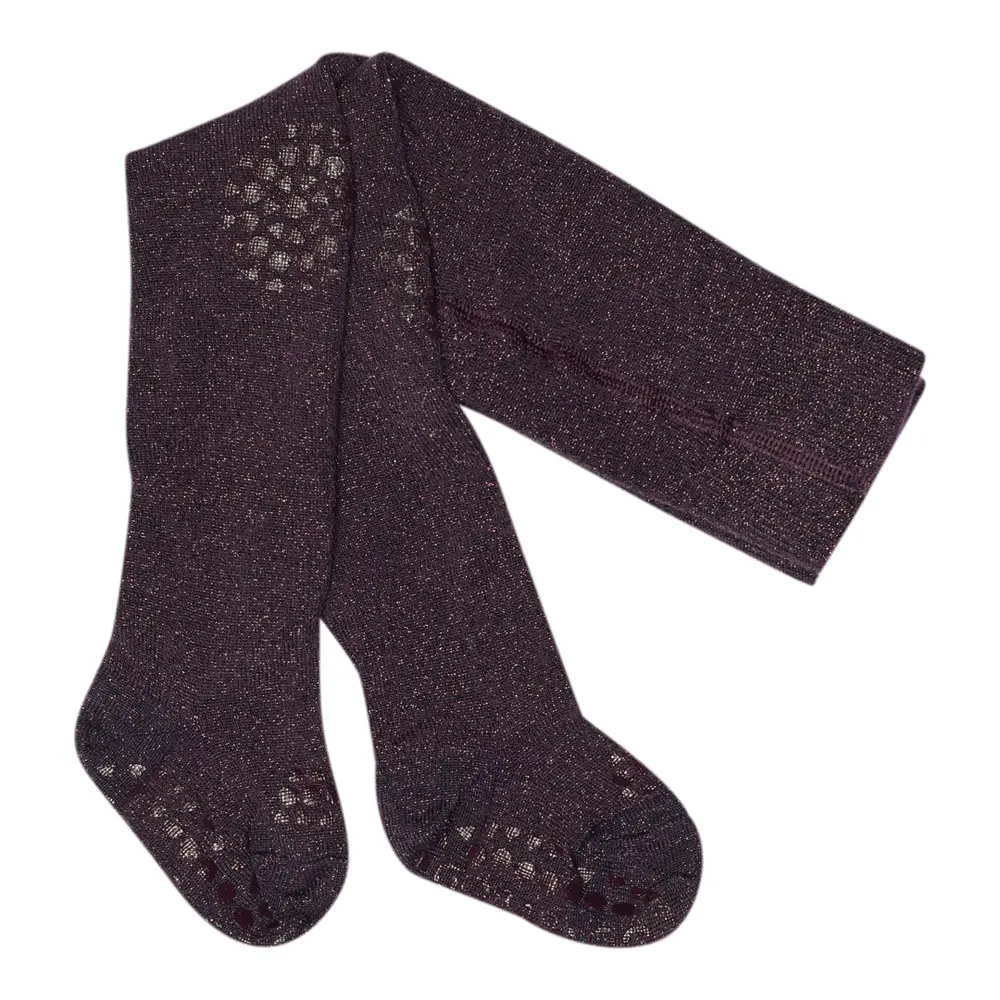 Kravle Strømpebukser Bamboo   Dark Purple   6 12 Mdr. fra Gobabygo