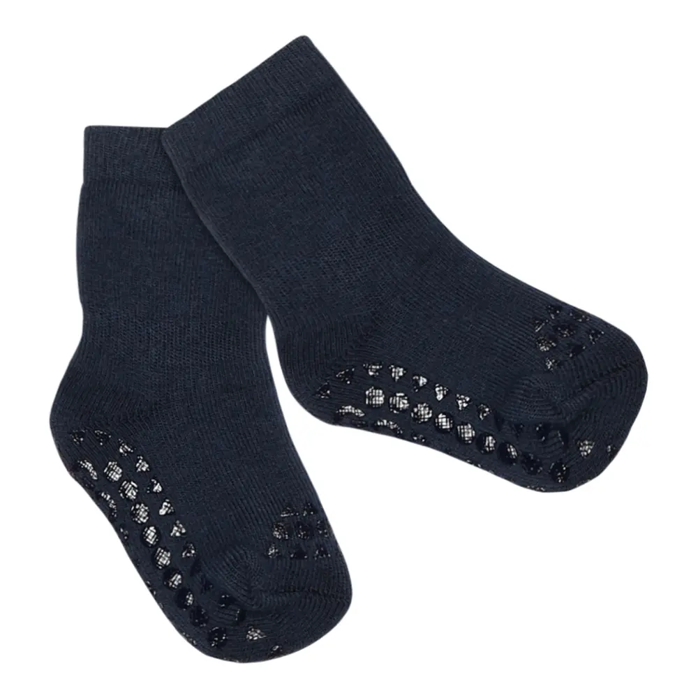 Skridsikre Strømper Terry Bomuld   Navy Blue   27 30 fra Gobabygo