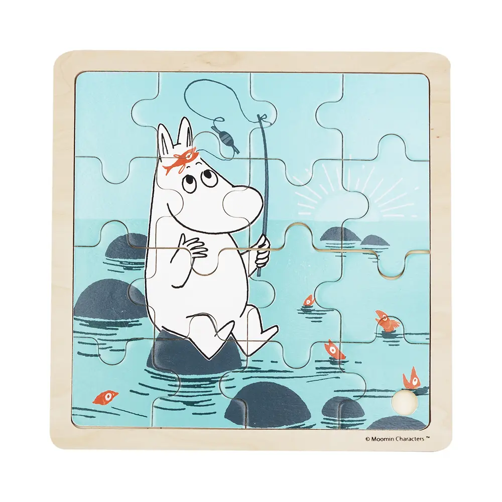 Framed Wooden Puzzle Fishing fra Moomin