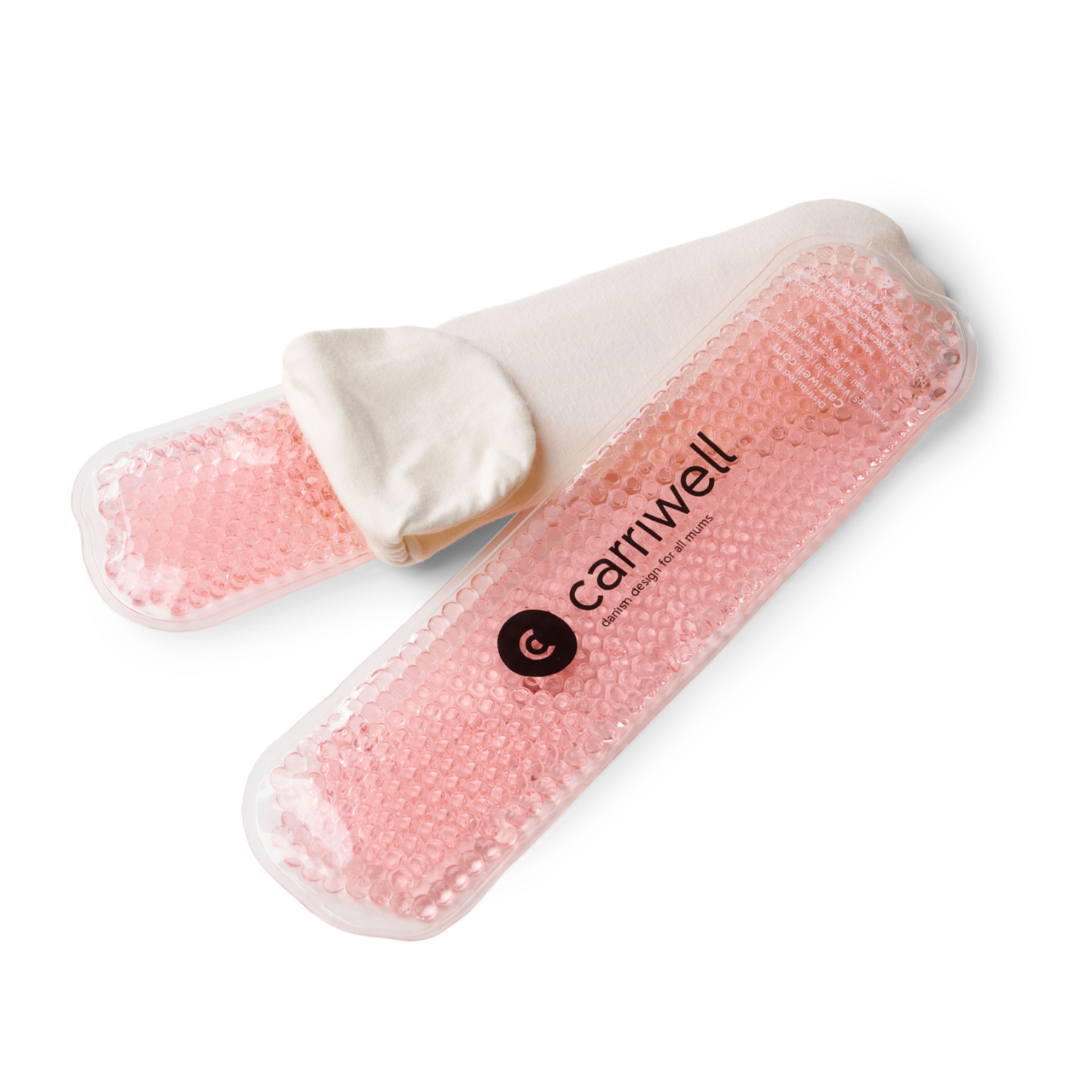 Varmende & Kølende Gelépude M Ultrablødt Overtræk (2 Pak) Pink fra Carriwell