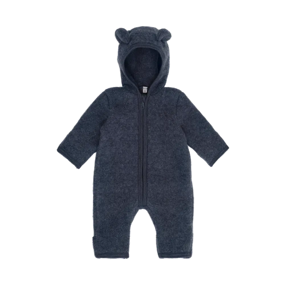 Køredragt M. ører Uld Fleece   Ombre Blue Melange   62 fra Huttelihut