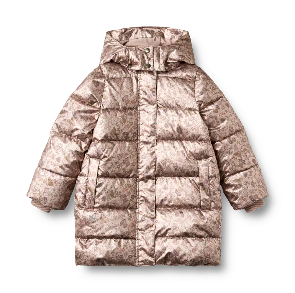 Yrsa Puffer Jakke   Golden Flowers   110 fra Wheat