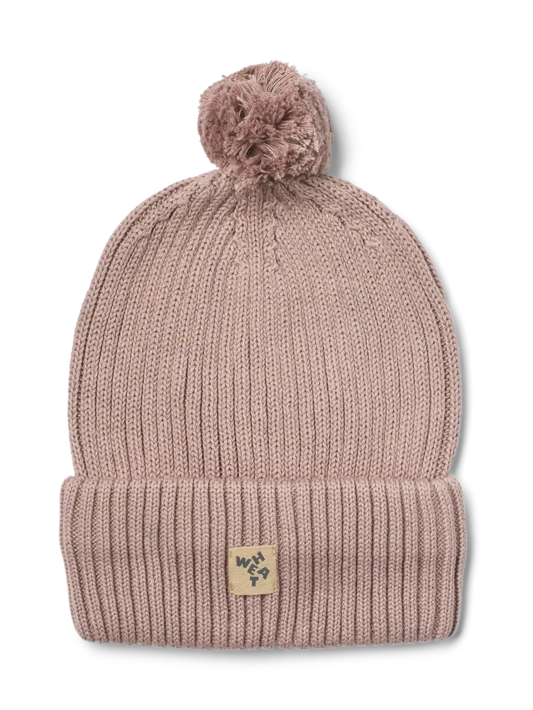 Habar Strikket Hue   Dry Rose   6 8 år fra Wheat