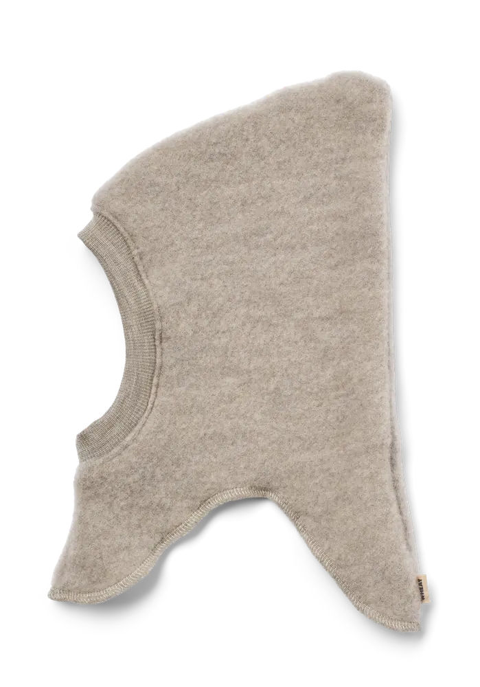 Eli Uld Fleece Elefanthue   Khaki Melange   3 5 år fra Wheat