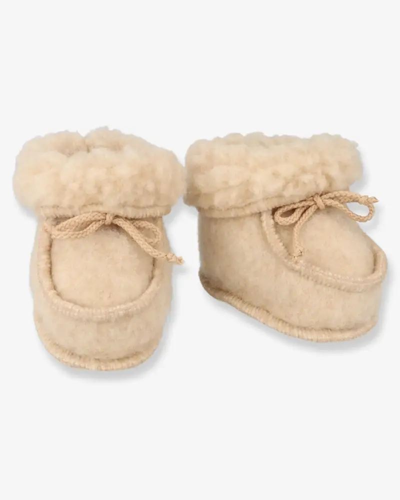 Uld Hjemmesko   Beige   3 6 Mdr. fra Cozy Sheep