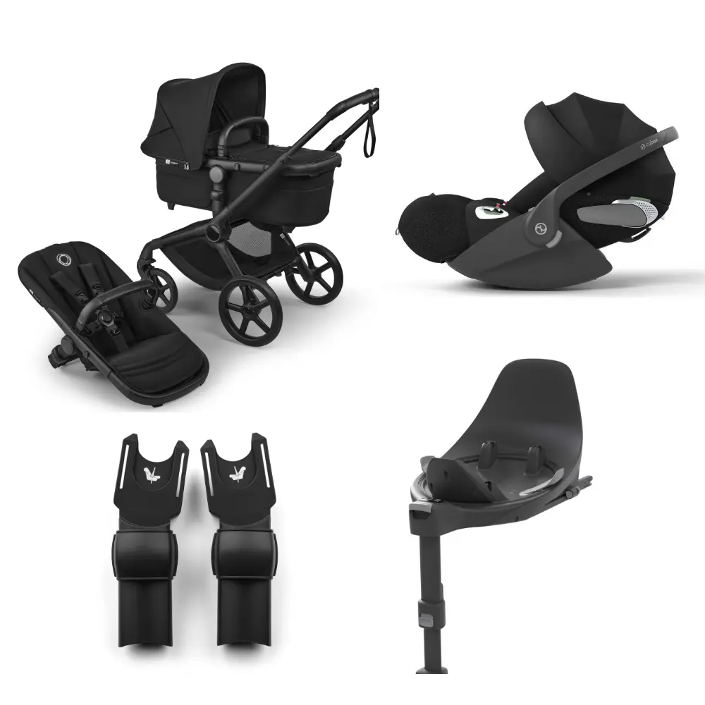Fox 5 Renew Complete   Black Heritage Black + Cybex Cloud T + Base T + Adapter fra Bugaboo