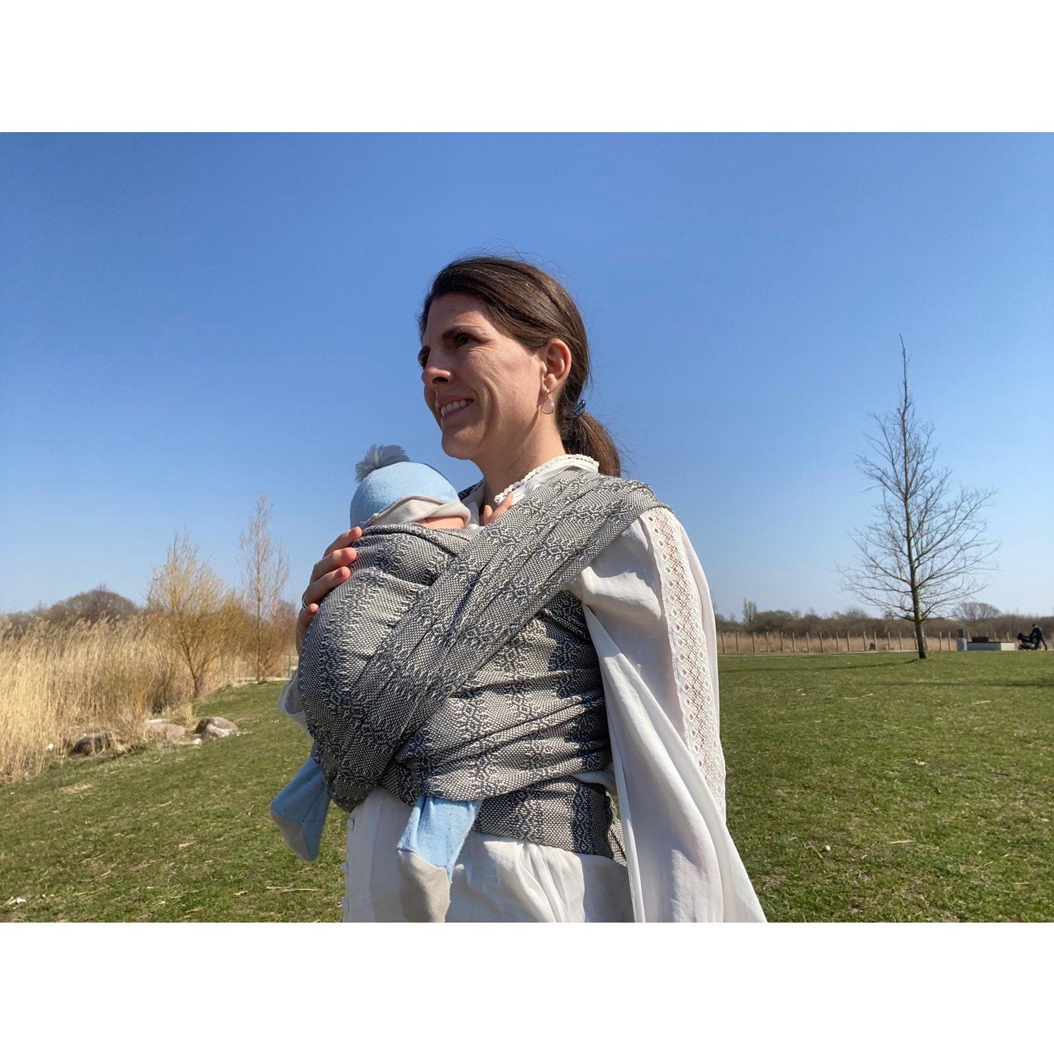 Rebozo Håndvævet Fastvikle Emma   Grey fra Rebozo Copenhagen
