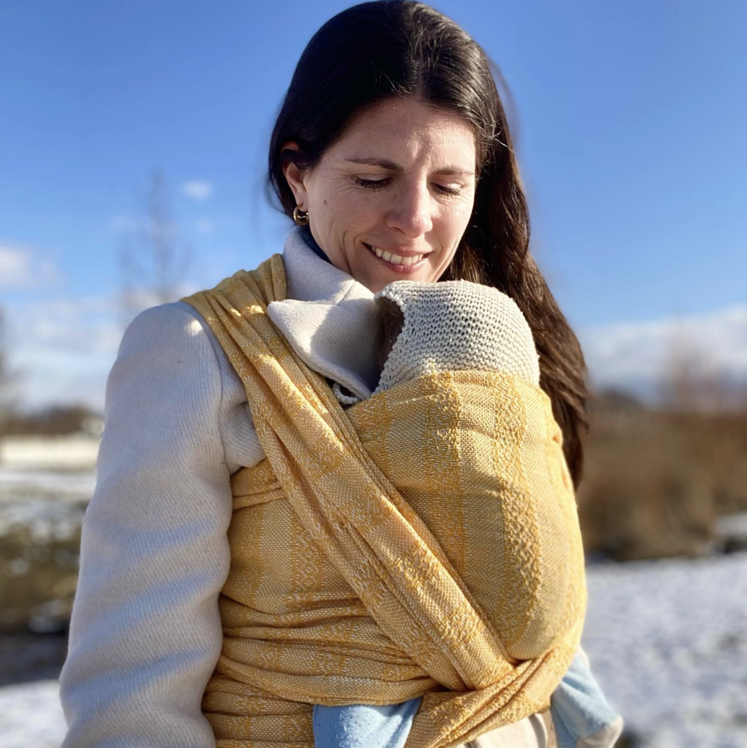 Rebozo Håndvævet Fastvikle Emma   Yellow fra Rebozo Copenhagen
