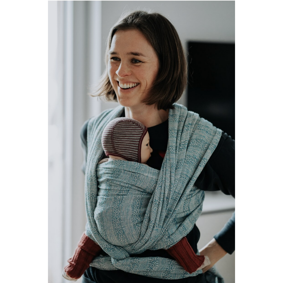 Rebozo Håndvævet Babyslynge Emma   Blue fra Rebozo Copenhagen