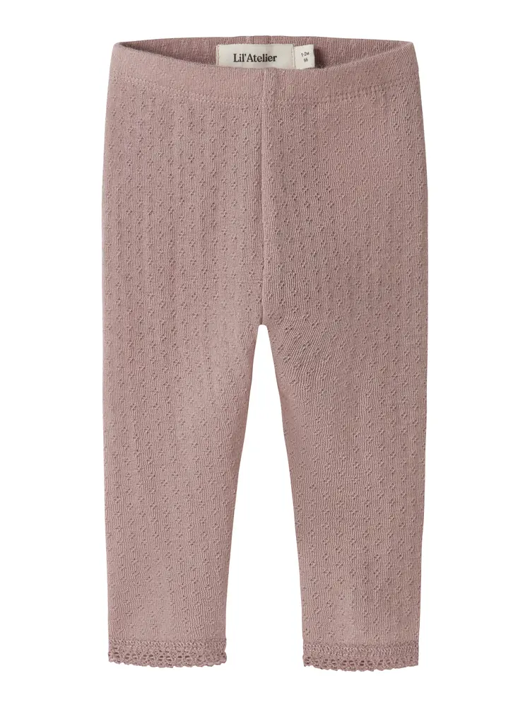 Nora Ned Uld Silke Slim Leggings Fawn 56 fra Lil' Atelier