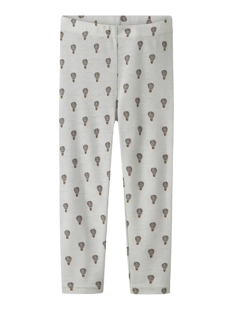 Noel Nor Uld Slim Leggings Oyster Mushroom 98 fra Lil' Atelier