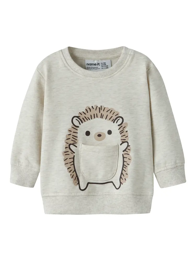 Obbas Sweatshirt   Peyote Melange   68 fra Name It