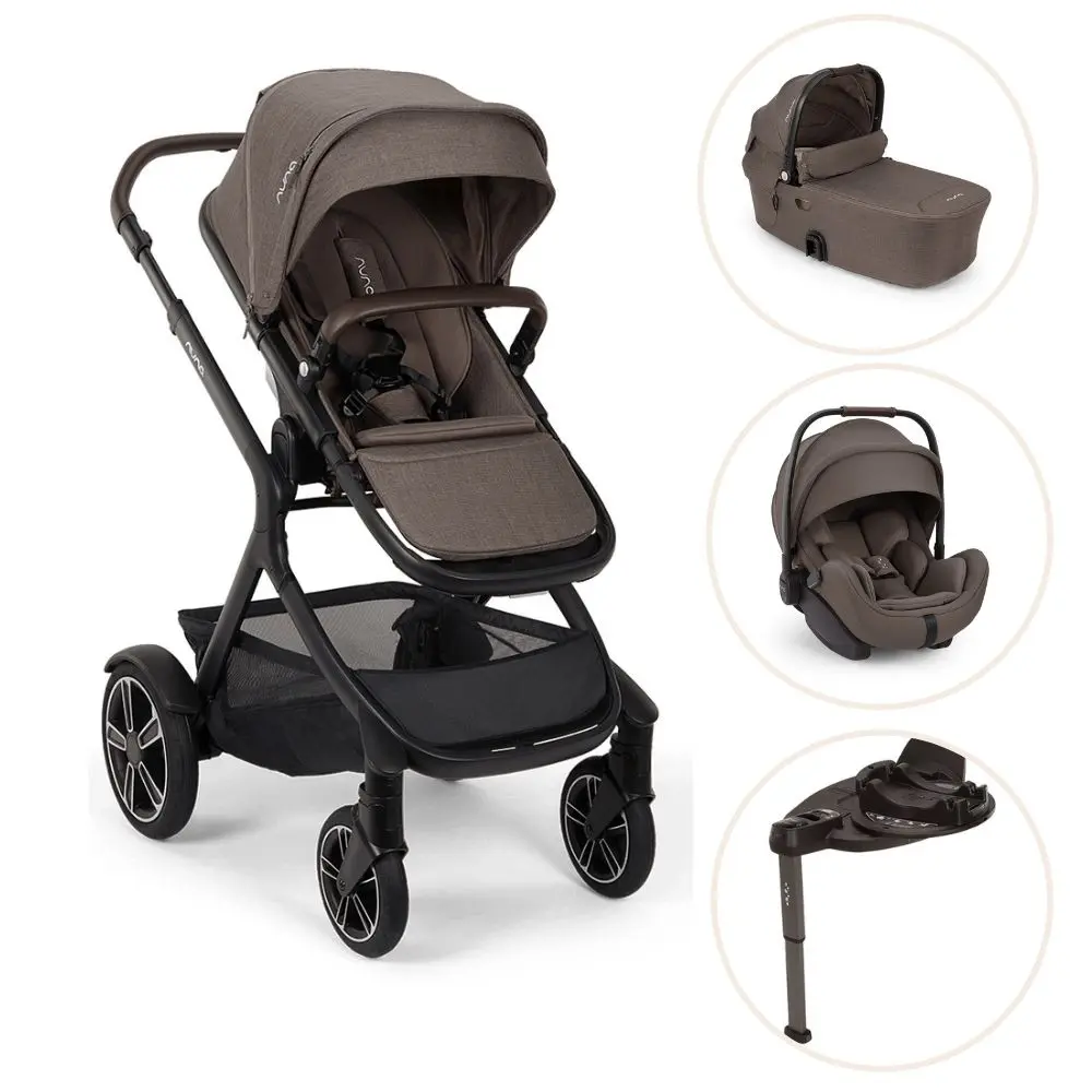 Demi Next Kombivogn Inkl. Arra Flex V2 Autostol Og Curve Base   Chestnut fra Nuna