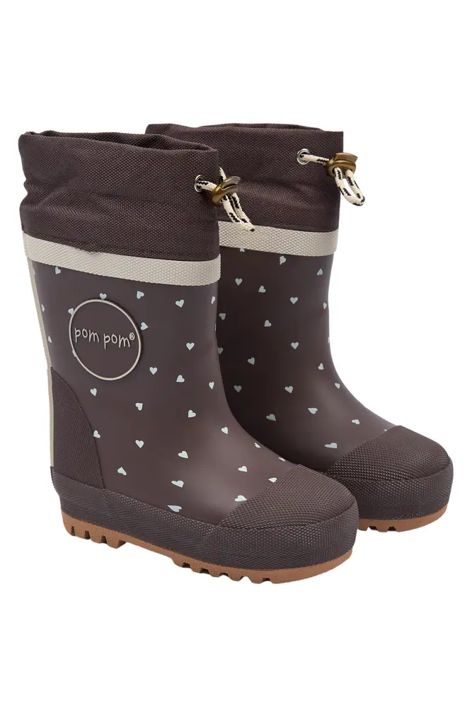 Brynn Termo Gummistøvler   Chestnut Heart   27 fra Pompom