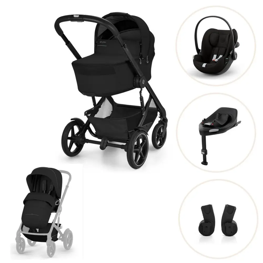 Talos S Lux Inkl. Foldbar Liggedel, Cloud G3 Og Base G3 Moon Black fra Cybex