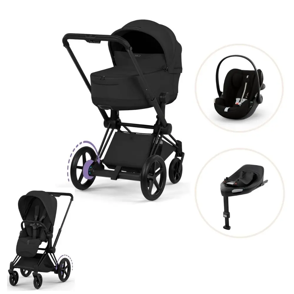 E Priam Style Kombivogn Inkl. Cloud G3 Og Base G3 Sepia Black Matt Black fra Cybex