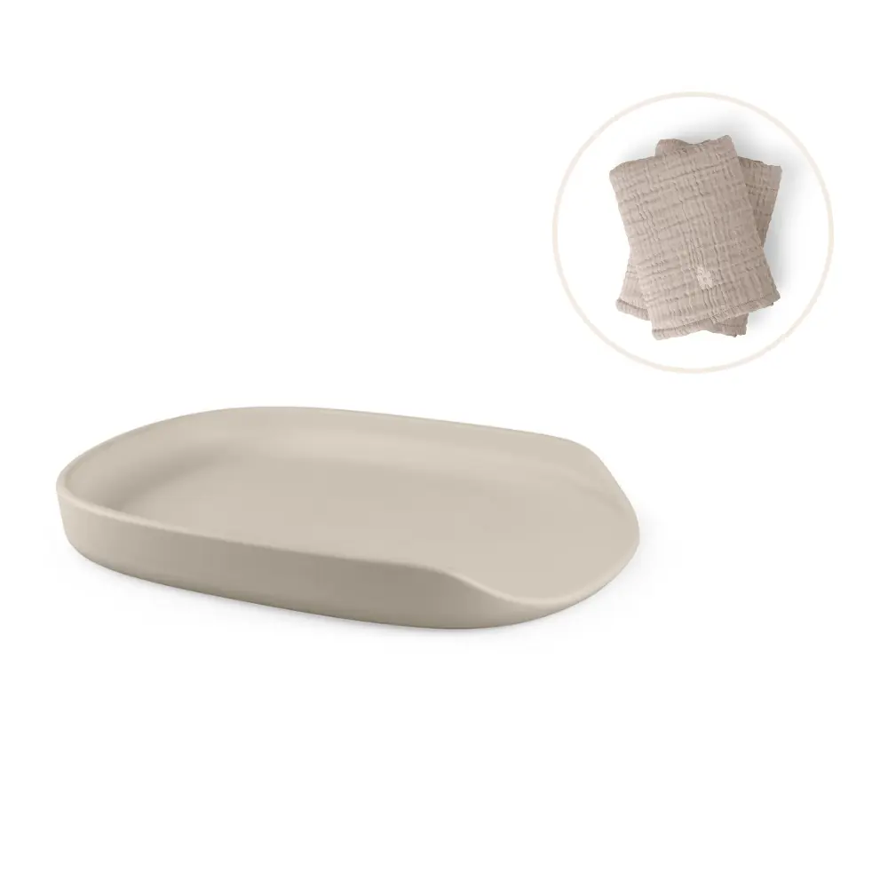 Puslepude Pur Inkl. Pusleunderlag   Beige fra Sebra