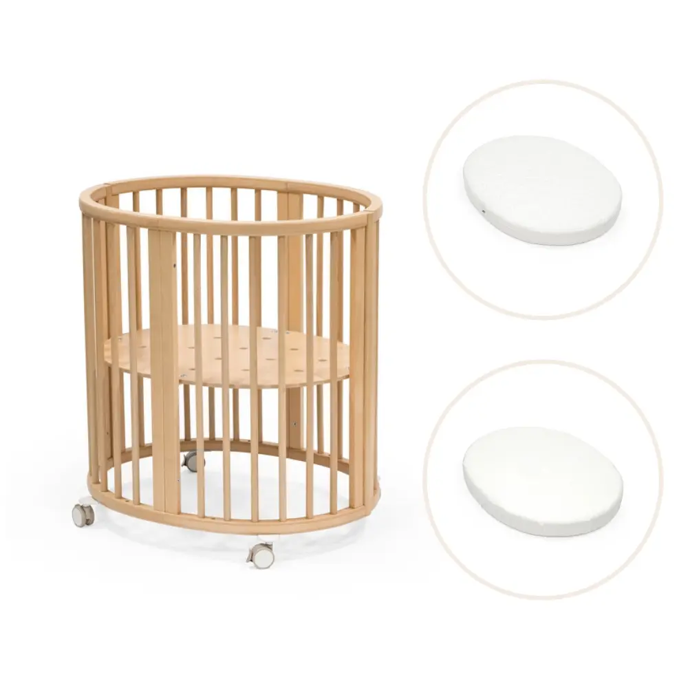 Stokke Sleepi Mini V3 Seng Med Madras Og Lagen   Natur fra Stokkeâ®